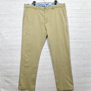 Tommy Bahama Boracay Vacay Travel Summer Flat-Front Chino Pants in Sand 38x34